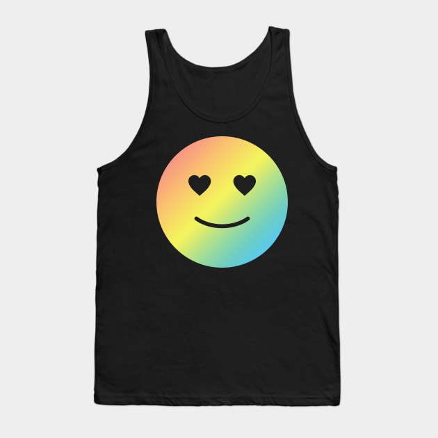 Rainbow Heart Smiley Tank Top by Shadowbyte91